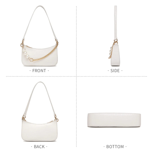 Sling Bag For Women pearl chain Clutch Purses, Elegant Pearl Handbag Evening Clutch Bag for Women Wedding Cocktail Party Clutch Wallets