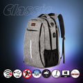 OPACK Travel Gray Backpack Anti Theft RFID Water Resistant Unisex 17" Laptop for College School Business