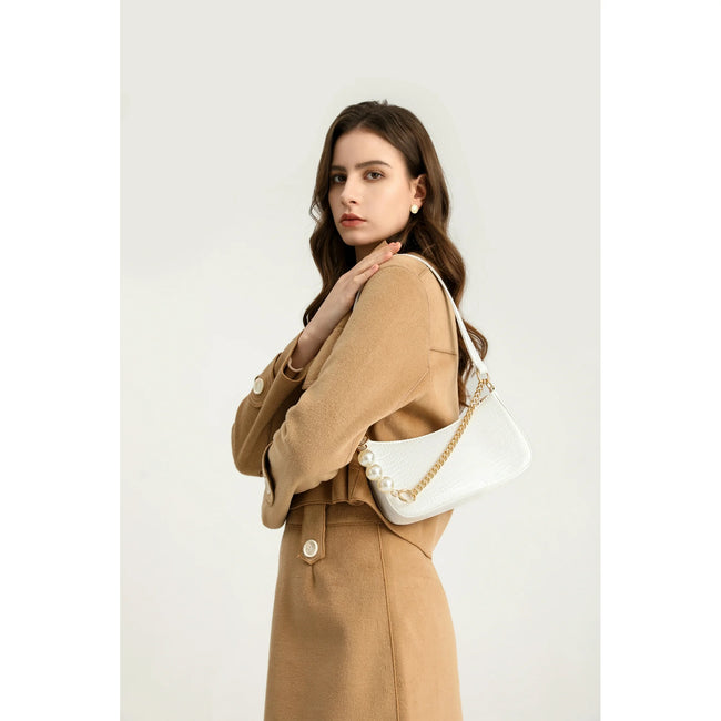 Sling Bag For Women pearl chain Clutch Purses, Elegant Pearl Handbag Evening Clutch Bag for Women Wedding Cocktail Party Clutch Wallets