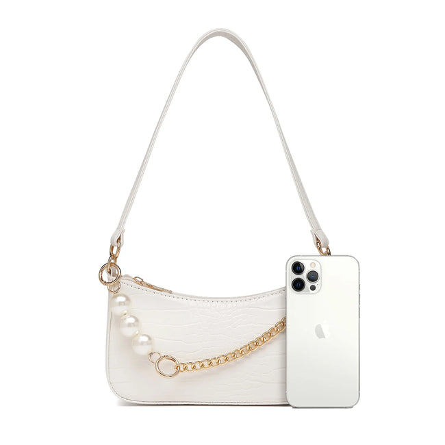 Sling Bag For Women pearl chain Clutch Purses, Elegant Pearl Handbag Evening Clutch Bag for Women Wedding Cocktail Party Clutch Wallets