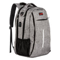 OPACK Travel Gray Backpack Anti Theft RFID Water Resistant Unisex 17" Laptop for College School Business