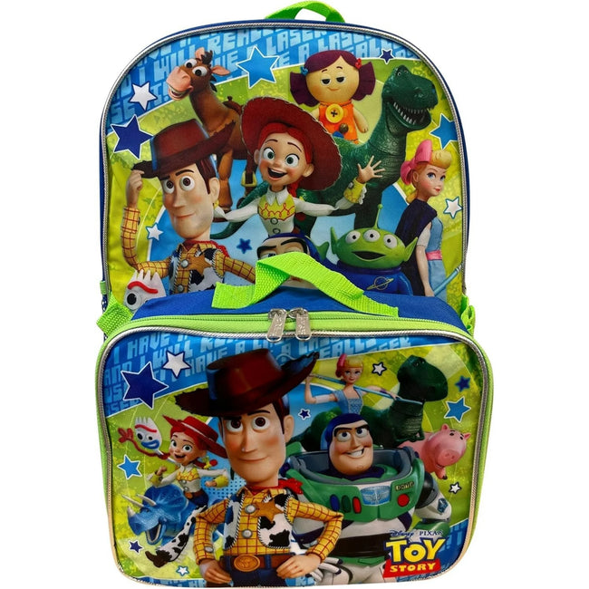 Ruz Group Kid's Licensed 16 Inch Backpack With Removable Lunch Box Set Toy story