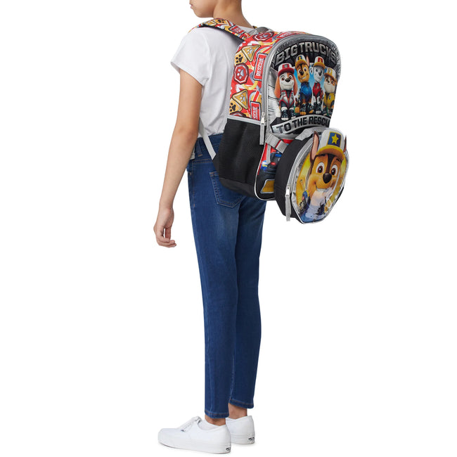 Paw Patrol Rescue Boys 17" Laptop Backpack 2-Piece Set with Lunch Bag, Multi-Color