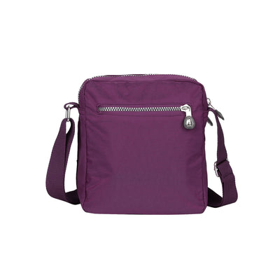 Luxtrada Casual Nylon Purse Handbag Crossbody Bag Waterproof Shoulder Bag with Zipper Pockets for Women (Purple)