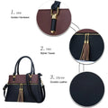 Women Satchel Bags with Handle Shoulder Handbags and Purses Featuring Pockets Zipper Leather Crossbody Bags
