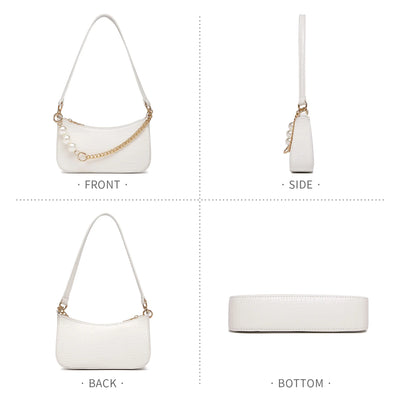 Sling Bag For Women pearl chain Clutch Purses, Elegant Pearl Handbag Evening Clutch Bag for Women Wedding Cocktail Party Clutch Wallets