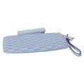 Michael Kors Jet Set Travel Large 2 In 1 Card Case and Wristlet Clutch MK Signature (Pale Blue)