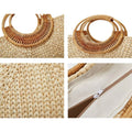 Women Girl Tote Bag Straw Hobo Handbag Fashion Woven Top Handle Bag Shoulder Bag Beach Purse Moon Bag Bucket Bag 2023 Summer