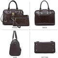 Dasein Women Barrel Handbags Purses Fashion Satchel Bags Top Handle Shoulder Bags Vegan Leather Work Bag