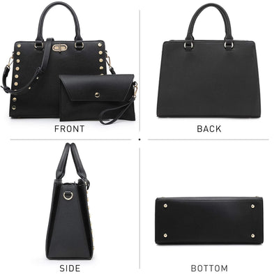 Dasein Purses and Handbags for Women Satchel Bags top Handle Shoulder Bag Work Tote Bag with Matching Wallet