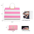 Dasein Women Handbag Top Handle Shoulder Bag Tote Satchel Purse Work Bag with Matching Wallet