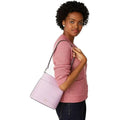 Kate Spade New York Women's Leila Pebbled Leather Small Bucket Bag, Quartz Pink