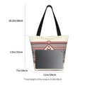 Uemuo Fashion Tatreez Print Tote Bags for Women,Large Capacity Corduroy Bag,Reusable Grocery Shoulder Bag,Beach Tote with Zipper Closure, Daily Essentials
