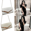 Apooke Glitter Purse Lady Wedding Clutches Handbag Female Shoulder Crossbody Bags with Detachable Chain Sparkling Envelope Bag