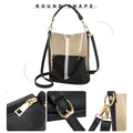 HESITONE Elegant 2 in 1 Bag Clear Bucket Bag Jelly Bag Semi-clear PVC Shoulder Bag Messenger Bag Gift for Holidays Beach Timing