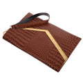 MRLESS Stylish Minimalist Envelope Clutch Purse With Retro Crocodile Pattern Versatile Handheld Bag For Women Pu Leather Evening Bag For Parties