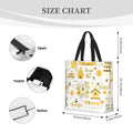 Lukts Farm Bee Cute Honey Print Tote Bags for Women, Large Capacity Bag Reusable Grocery Shoulder Bag with Inner Pockets