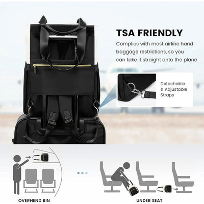 Lovevook Laptop Backpack 15.6",3 in 1 Design Wide Top Open Women Backpack Purses,Women Teacher Nurse Work Business Tote Bag,College Travel Computer Bag with USB Port