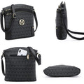 MKP Large Crossbody Bags for Women Monogram Triple Zip Pocket Cross Body Purses and Handbags