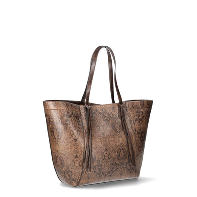 The Pioneer Woman Tapestry Print Large Tote Bag, Brown, Women’s