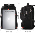 17 Inch Travel Laptop Backpack for Men Women, Aokur Extra Larger 50L Business Backpack with USB Charging Port, Carry on College School Anti Theft Computer Schoolbag Waterproof, Black