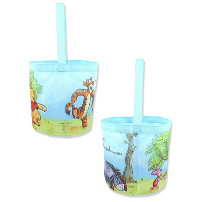 Winnie the Pooh Kids Collapsible Nylon Gift Basket Bucket Toy Storage Tote Bag 61CT07YT
