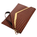 MRLESS Stylish Minimalist Envelope Clutch Purse With Retro Crocodile Pattern Versatile Handheld Bag For Women Pu Leather Evening Bag For Parties