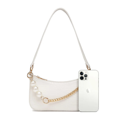 Sling Bag For Women pearl chain Clutch Purses, Elegant Pearl Handbag Evening Clutch Bag for Women Wedding Cocktail Party Clutch Wallets