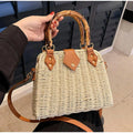 Summer Straw Bag for Women Beach Rattan Top-Handle Purse Straw Crossbody Clutch Bags Handwoven Tote Handbag 2024