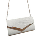 Apooke Glitter Purse Lady Wedding Clutches Handbag Female Shoulder Crossbody Bags with Detachable Chain Sparkling Envelope Bag