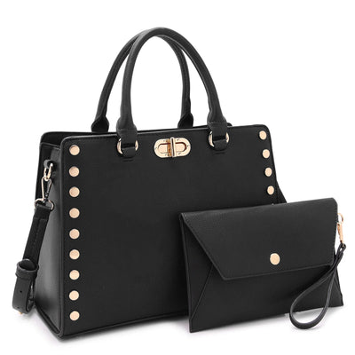 Dasein Purses and Handbags for Women Satchel Bags top Handle Shoulder Bag Work Tote Bag with Matching Wallet