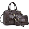 Dasein Women Barrel Handbags Purses Fashion Satchel Bags Top Handle Shoulder Bags Vegan Leather Work Bag