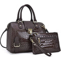 Dasein Women Barrel Handbags Purses Fashion Satchel Bags Top Handle Shoulder Bags Vegan Leather Work Bag