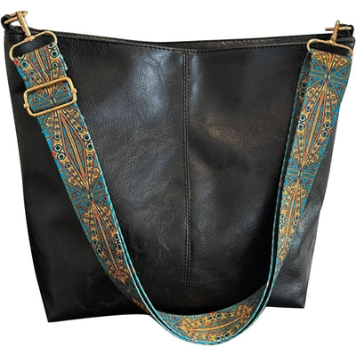 Hobo Bags for Women Crossbody Handbags Guitar Strap Shoulder Bucket Bag Vegan Leather Purse Trendy Boho Tote Purses