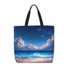 Lukts Starry Night Ocean View Print Tote Bags for Women, Large Capacity Bag Reusable Grocery Shoulder Bag with Inner Pockets
