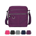 Luxtrada Casual Nylon Purse Handbag Crossbody Bag Waterproof Shoulder Bag with Zipper Pockets for Women (Purple)