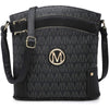 MKP Large Crossbody Bags for Women Monogram Triple Zip Pocket Cross Body Purses and Handbags