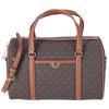 Michael Kors Jet Set Travel Medium Duffle Bag Satchel Brown MK Signature