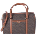 Michael Kors Jet Set Travel Medium Duffle Bag Satchel Brown MK Signature