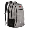 OPACK Travel Gray Backpack Anti Theft RFID Water Resistant Unisex 17" Laptop for College School Business