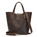 S-ZONE Women Satchel Bags Genuine Leather Top-Handle Crossbody Handbags Purses