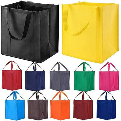 SUSWIM Set of 12 Reusable Grocery Bags Heavy Duty Shopping Bags Large Grocery Totes