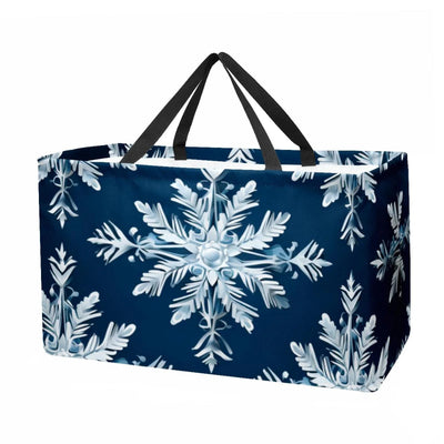 Snowflake Collapsible Oxford Cloth Storage Bins Toy Basket Tote Bag - Reusable Foldable Large Capacity Bucket