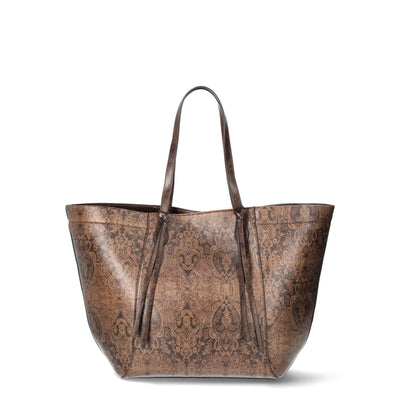 The Pioneer Woman Tapestry Print Large Tote Bag, Brown, Women’s