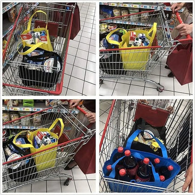 SUSWIM Set of 12 Reusable Grocery Bags Heavy Duty Shopping Bags Large Grocery Totes