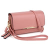 UTO Crossbody Bags for Women Small PU Leather Cellphone Bags Ladies Clutch Shoulder Handbags Wallet Purse(Pink)