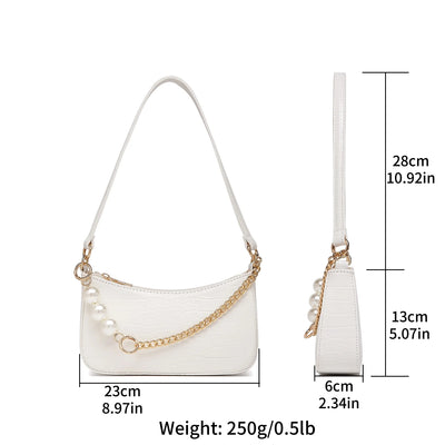 Sling Bag For Women pearl chain Clutch Purses, Elegant Pearl Handbag Evening Clutch Bag for Women Wedding Cocktail Party Clutch Wallets