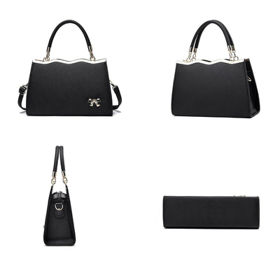 MUSOIE Purses and Handbags for Women Fashion Bow PU Leather Satchel Top Handle Tote Shoulder Bag