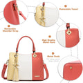Women's Satchel Handbag with Multiple Internal Pockets in Pretty Color Combination