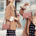 UTO Crossbody Bags for Women Small PU Leather Cellphone Bags Ladies Clutch Shoulder Handbags Wallet Purse(Pink)